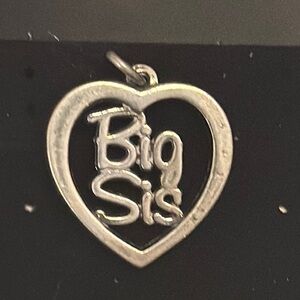 NEW Sterling Silver 'Big Sis' Heart Pendant